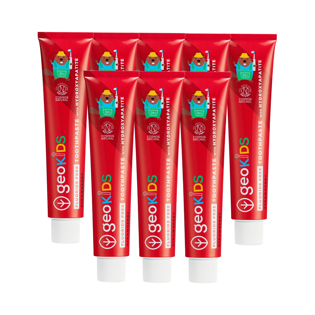 Kids Toothpaste with Hydroxyapatite - Strawberry - Fluoride Free