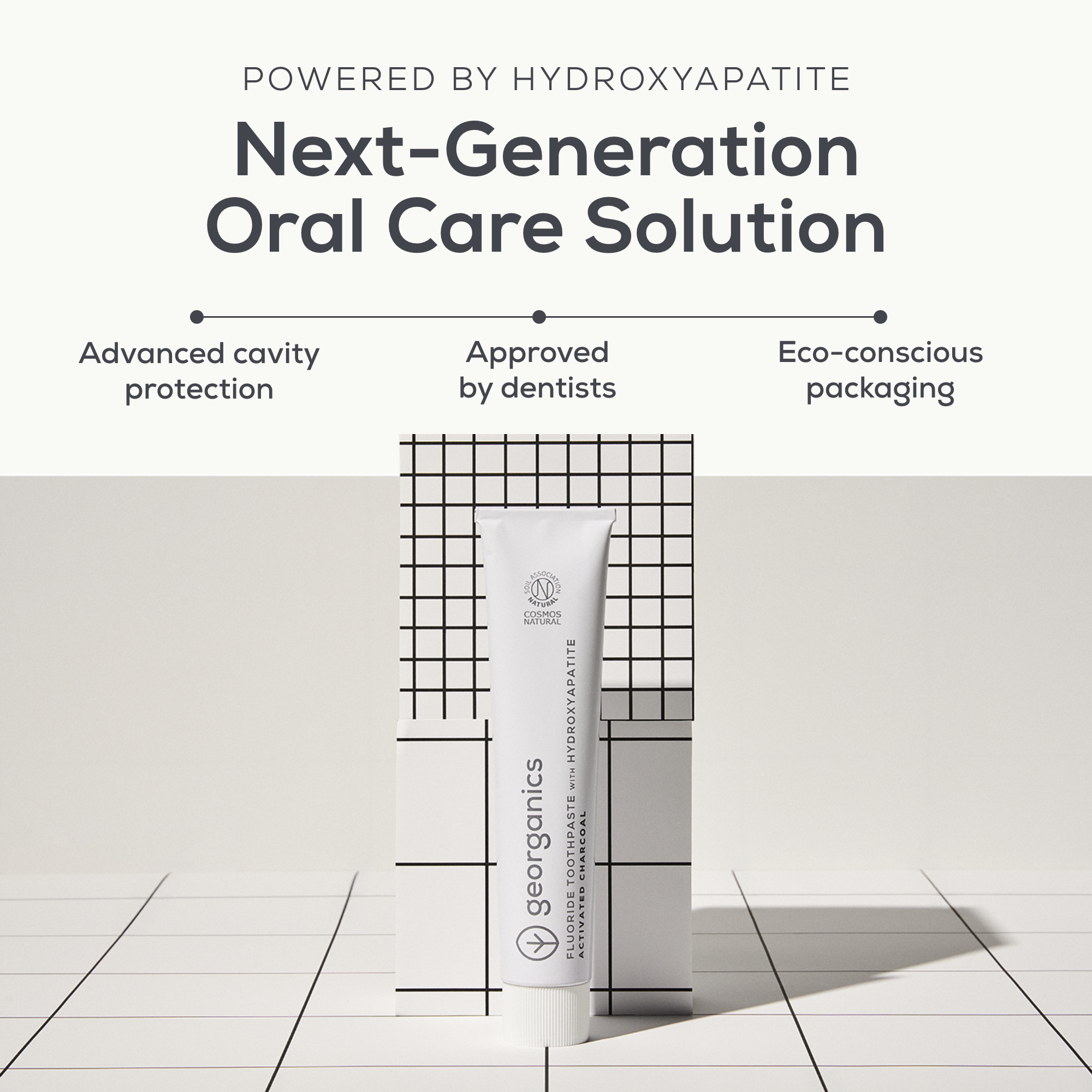Fluoride Toothpaste with Hydroxyapatite - Charcoal