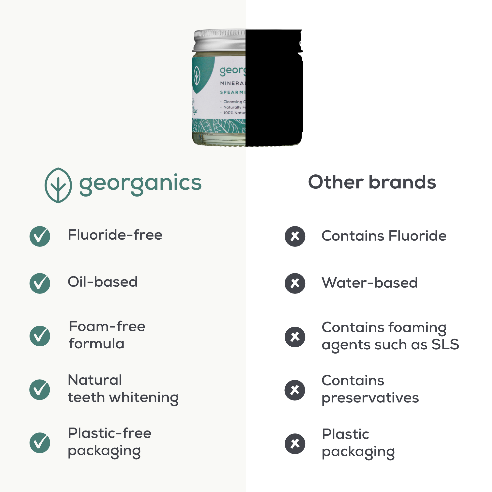 Natural Fluoride Free Toothpaste - Spearmint