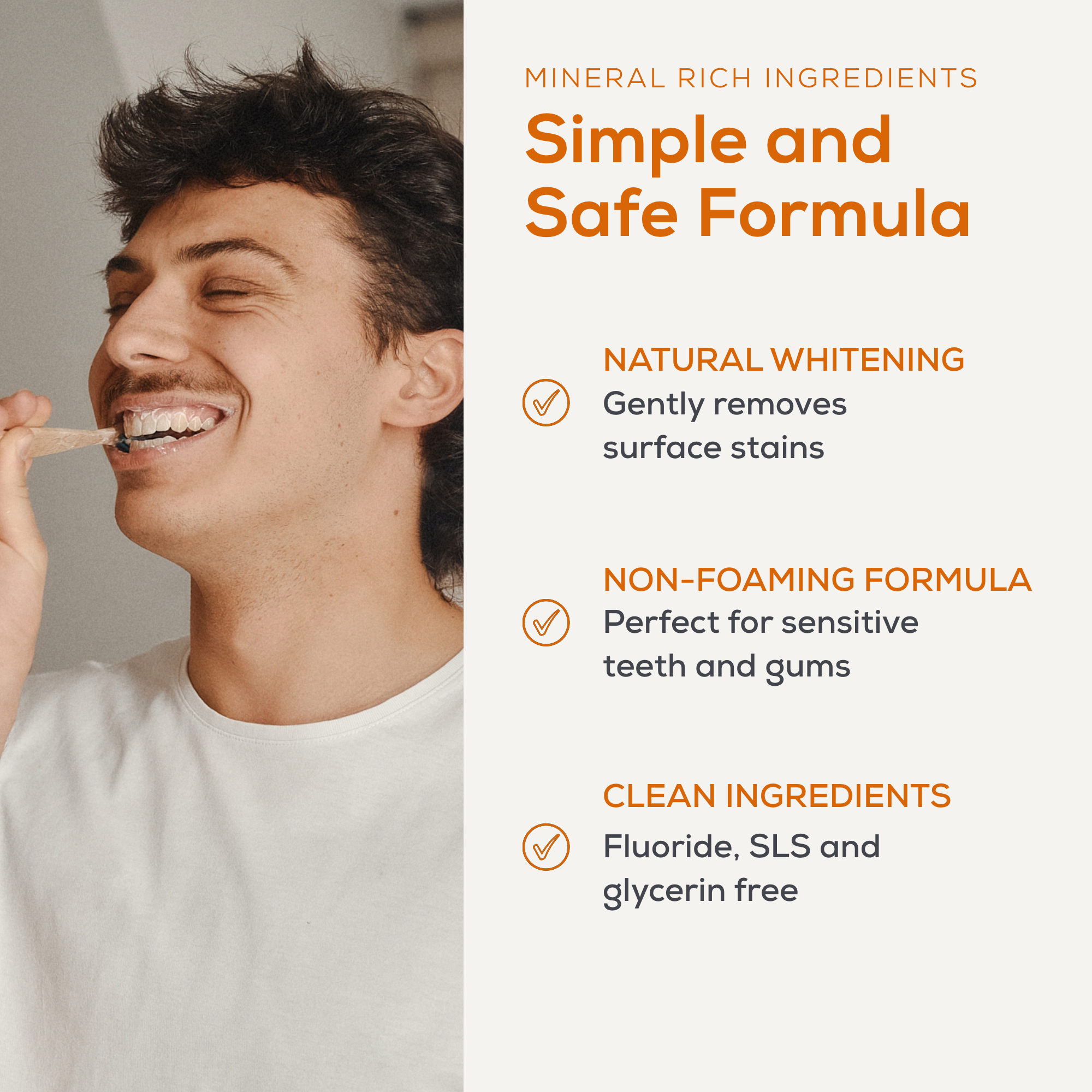Whitening Mineral Toothpaste Powder - Orange