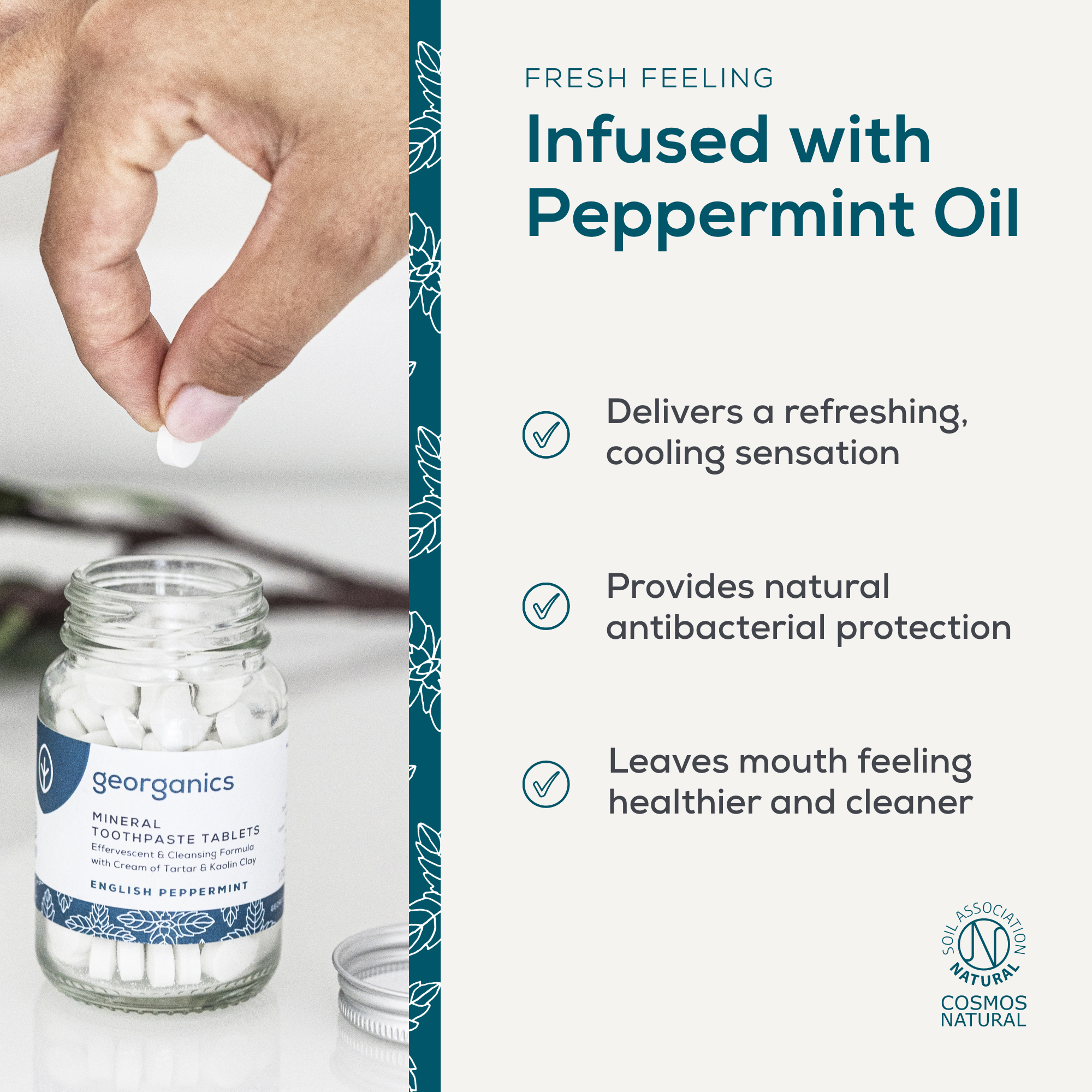Natural Toothpaste Tablets - English Peppermint