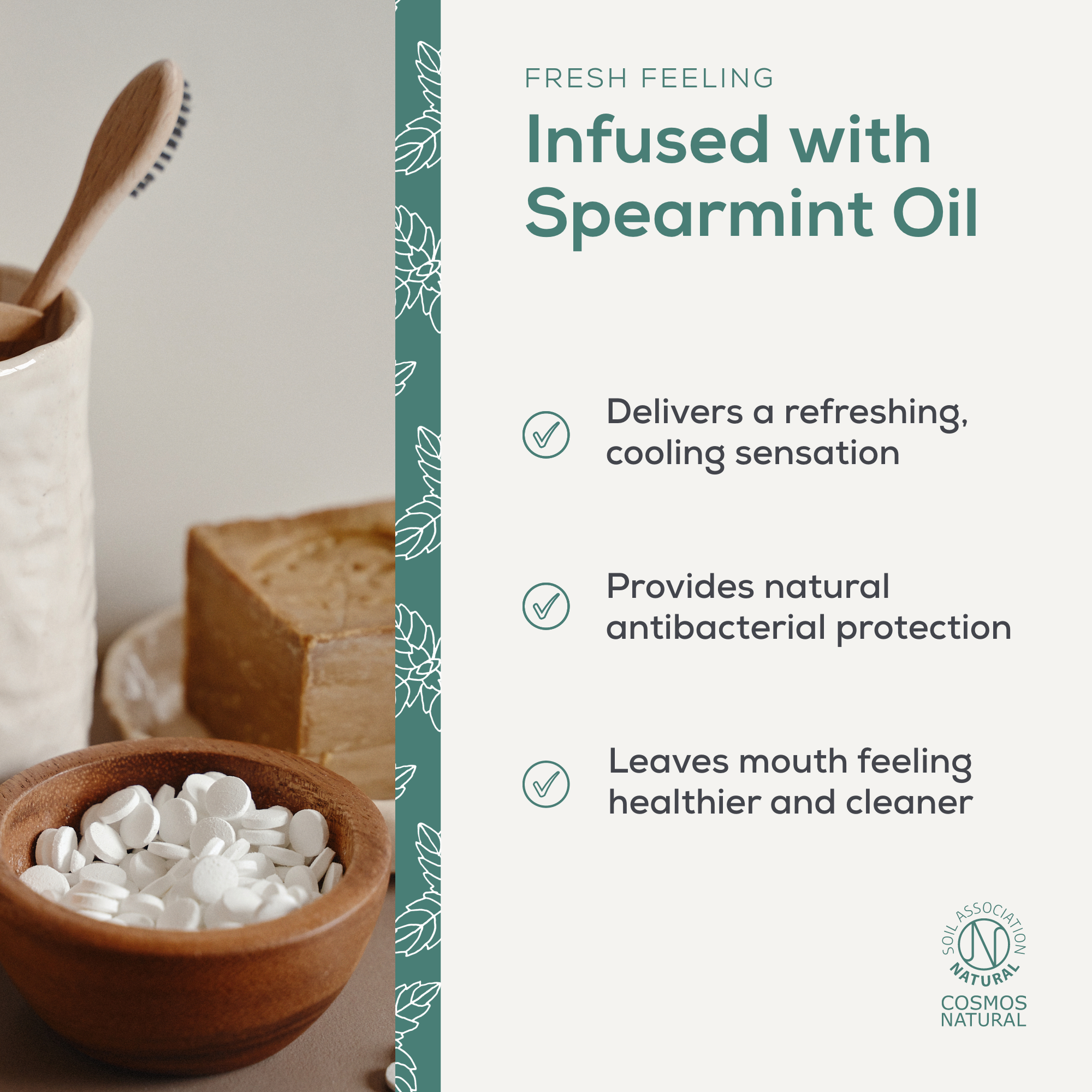 Natural Toothpaste Tablets - Spearmint