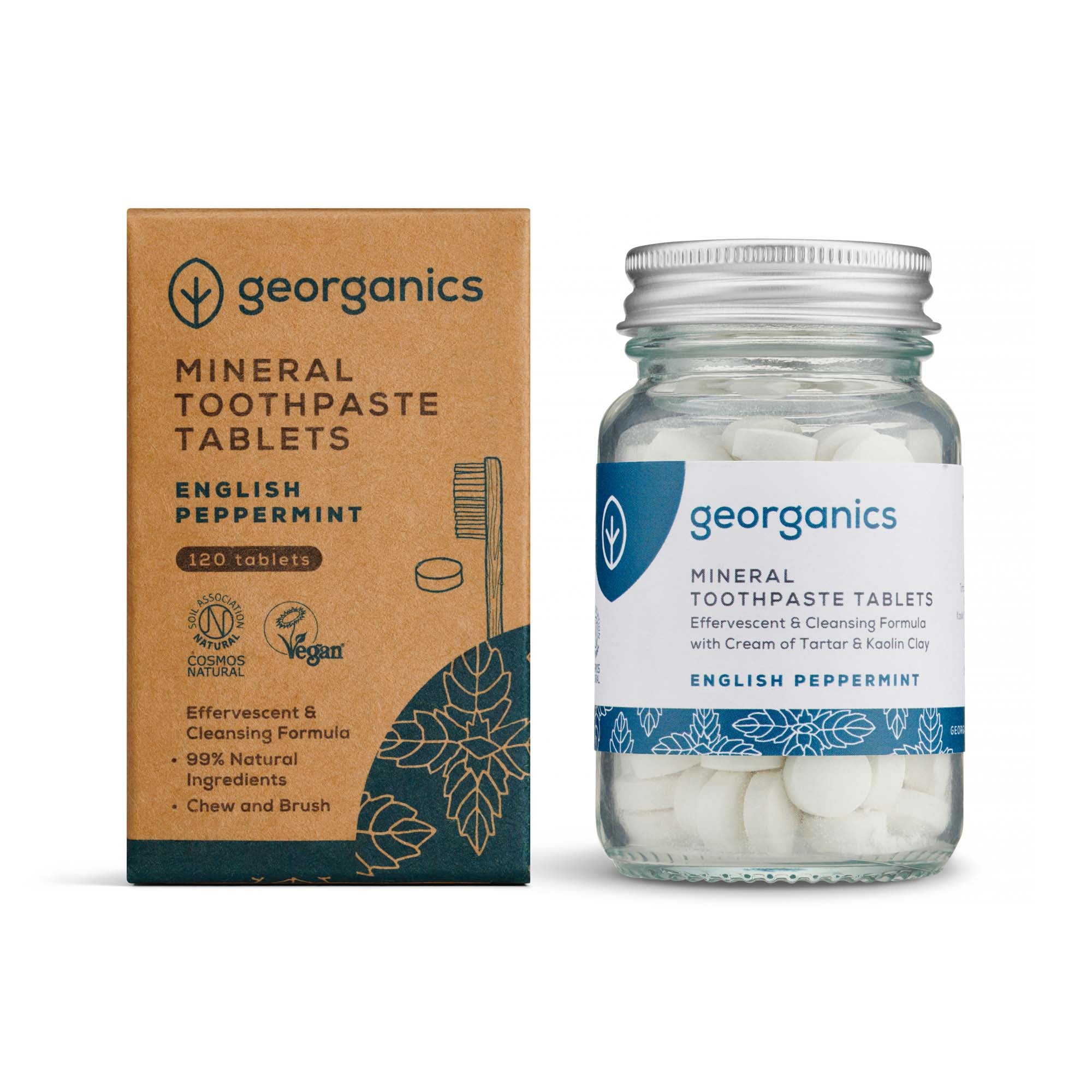 Natural Toothpaste Tablets - English Peppermint