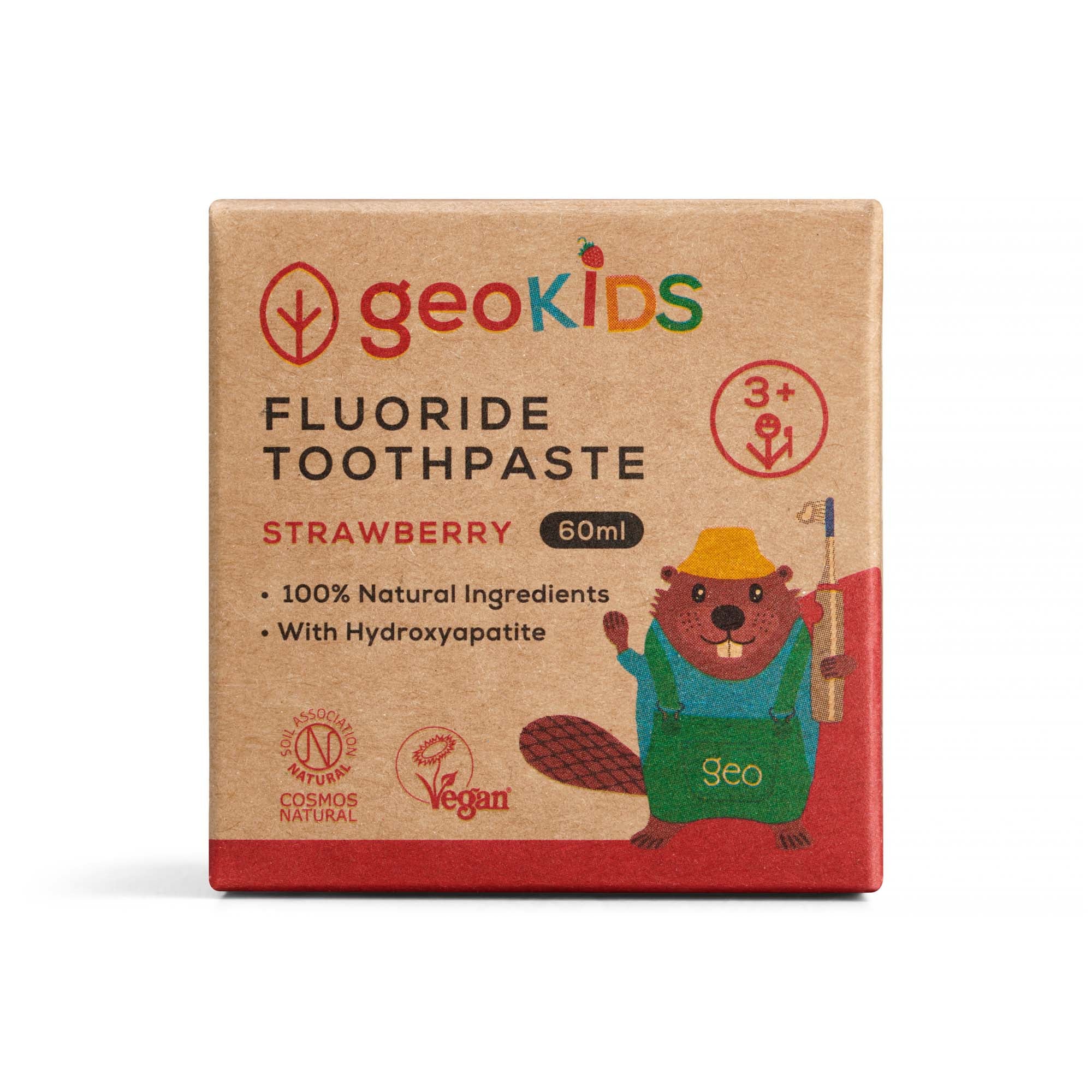 Natural Hydroxyapatite Fluoride Toothpaste - Kids Strawberry