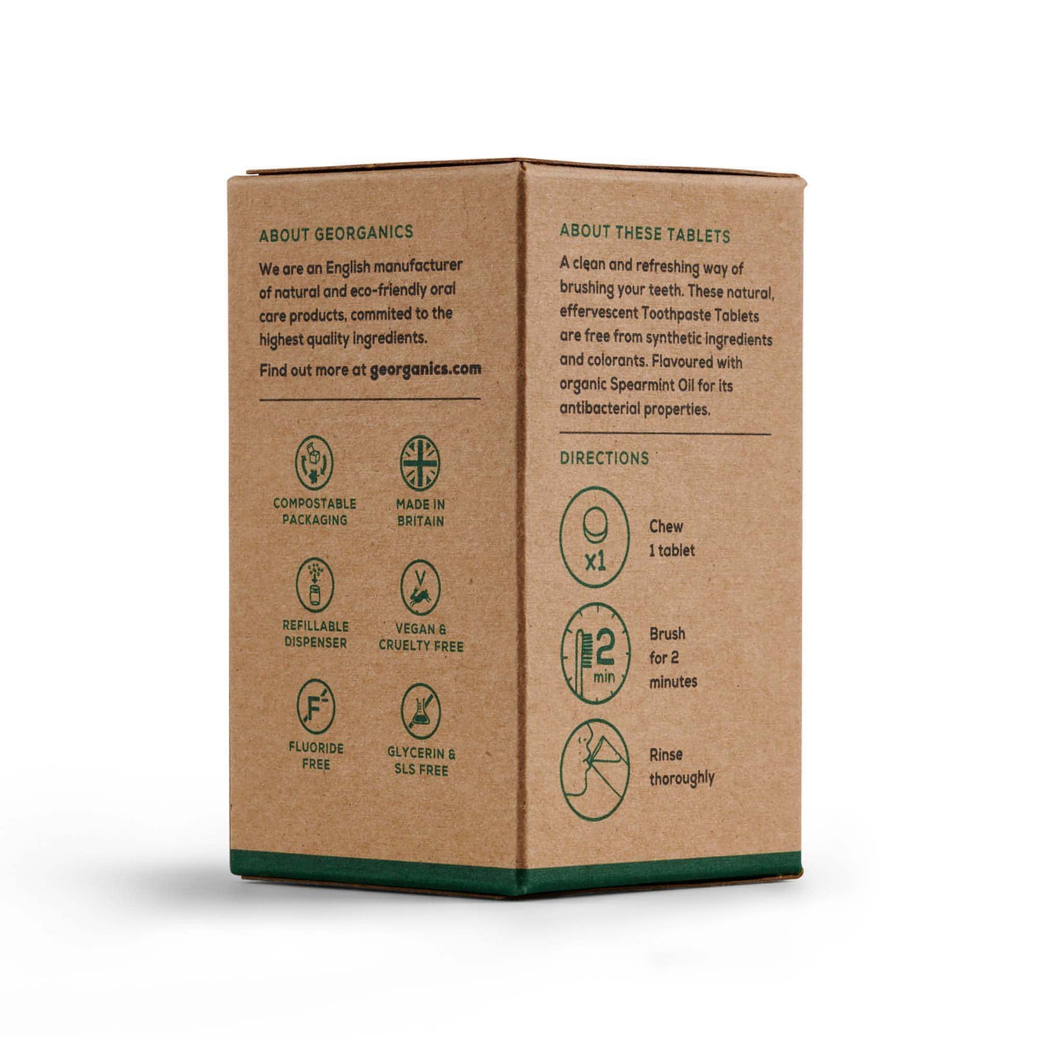 Natural Toothpaste Tablets - Spearmint