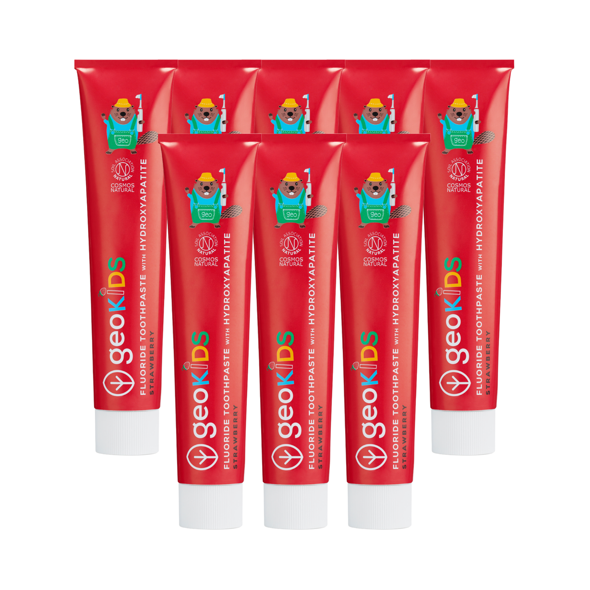 Kids Toothpaste with Hydroxyapatite - Strawberry - Fluoride Free