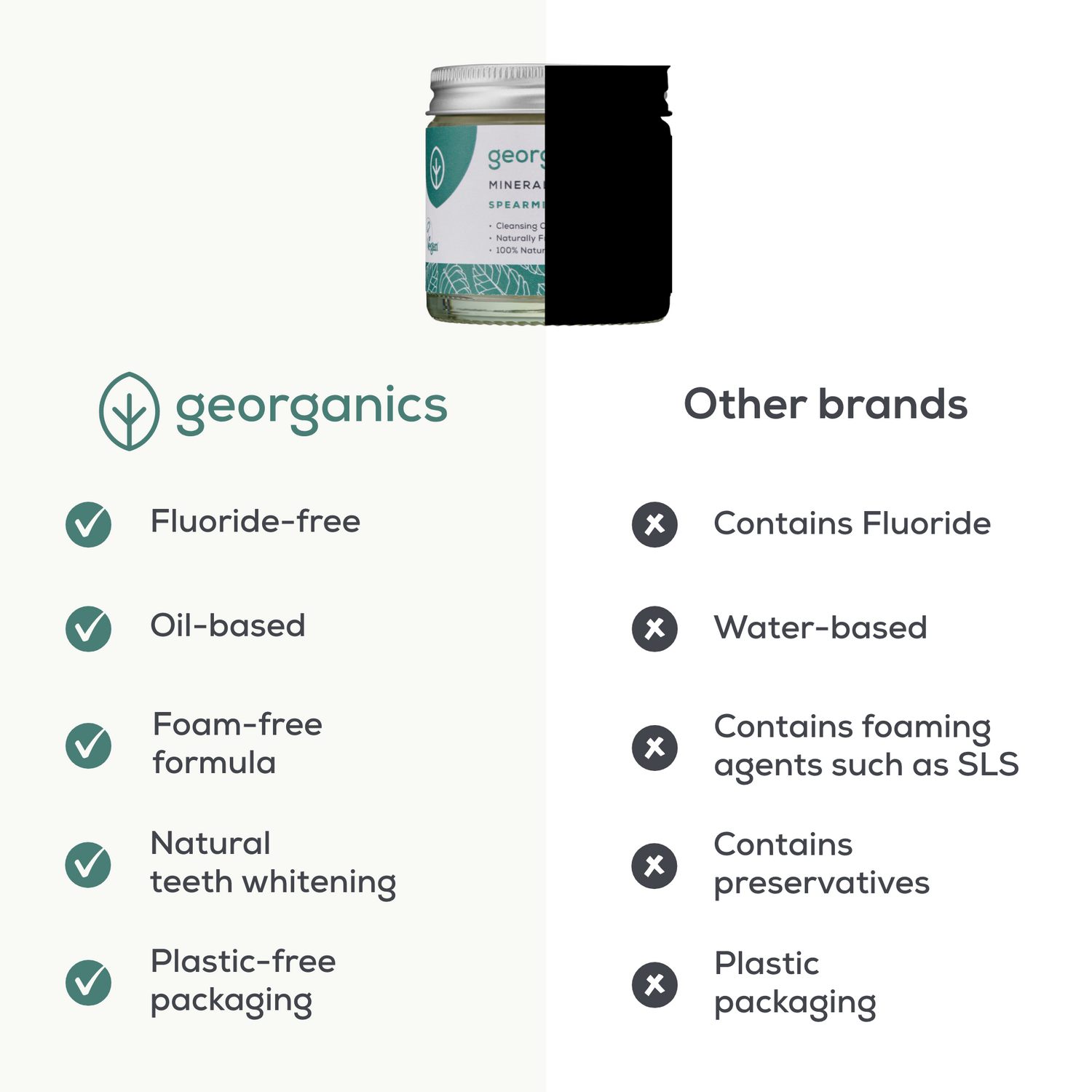 Natural Fluoride Free Toothpaste - Spearmint