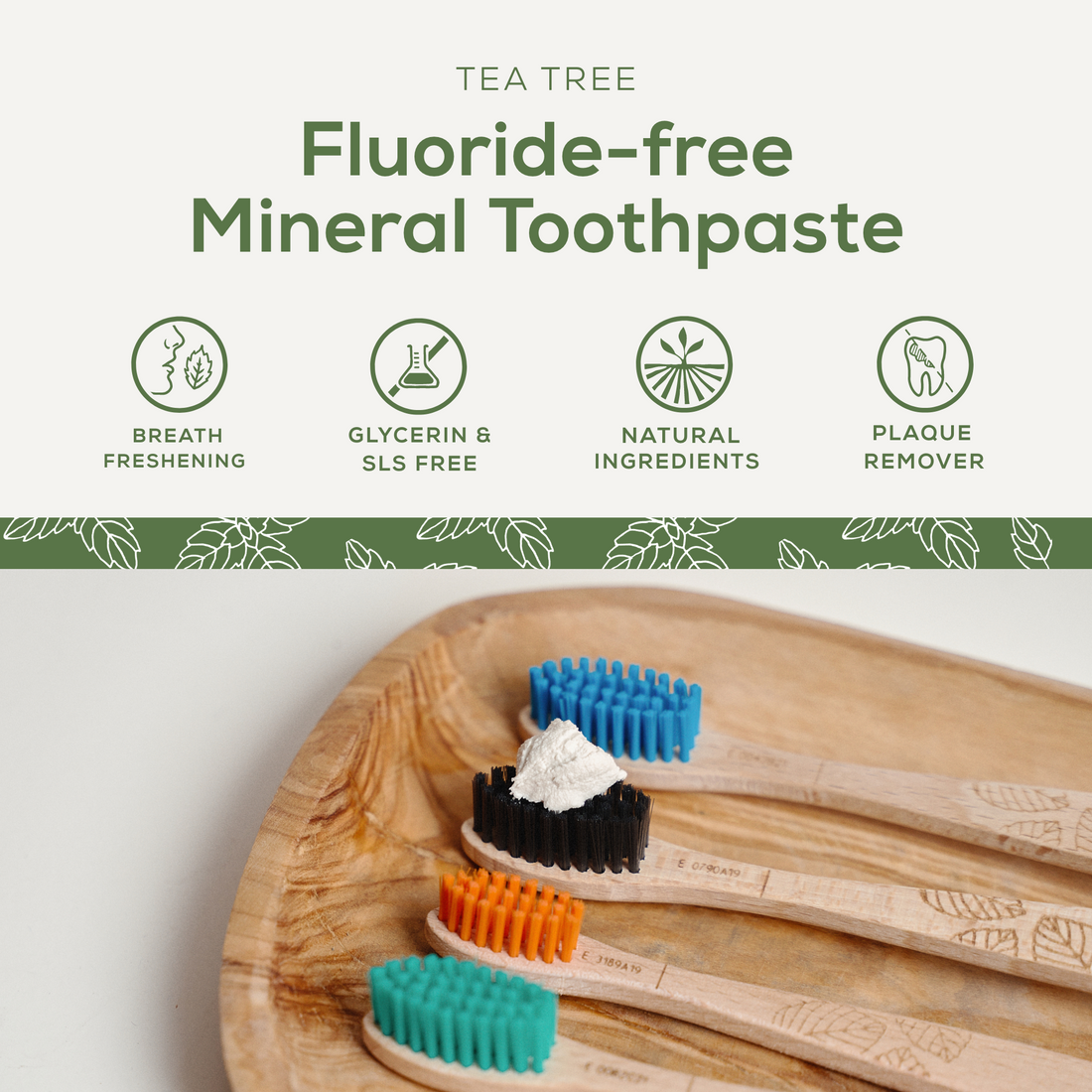 Natural Fluoride Free Toothpaste - Tea Tree