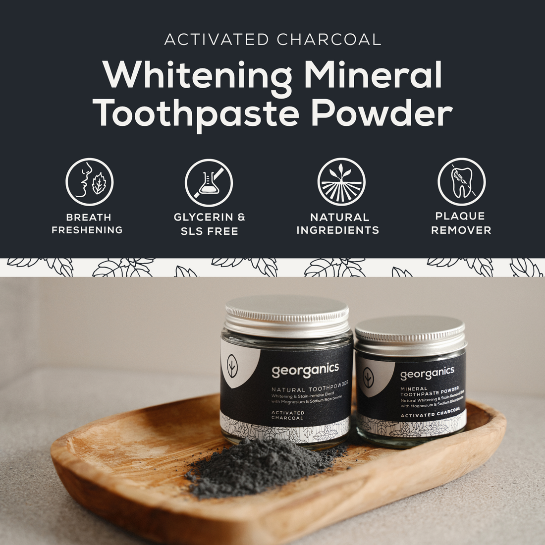 Whitening Mineral Toothpaste Powder - Activated Charcoal