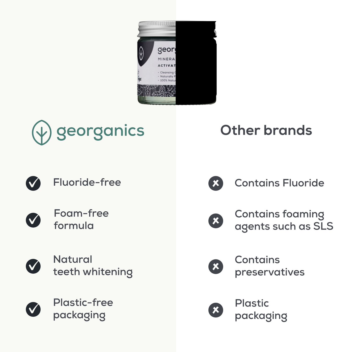Whitening Mineral Toothpaste Powder - Activated Charcoal