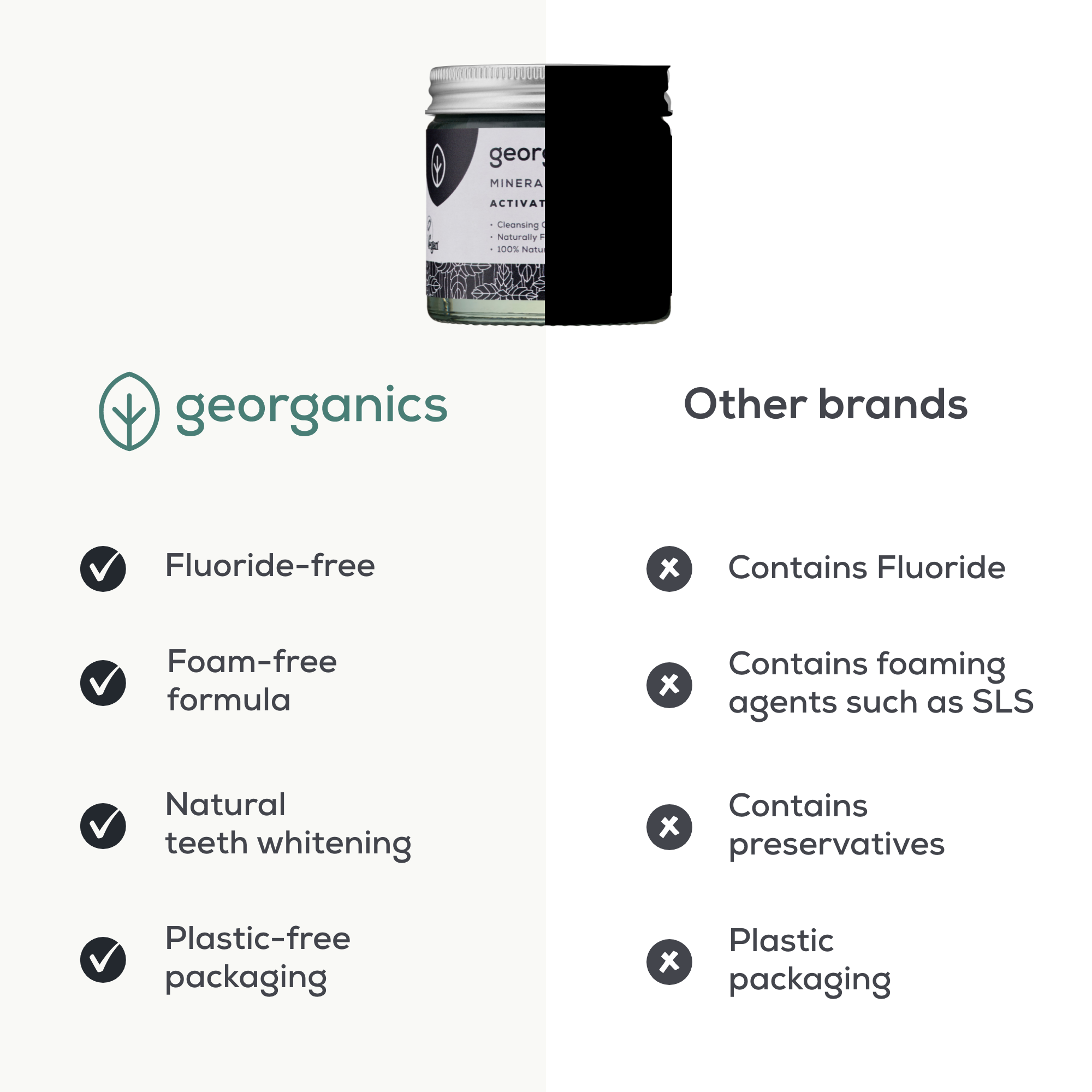Whitening Mineral Toothpaste Powder - Activated Charcoal