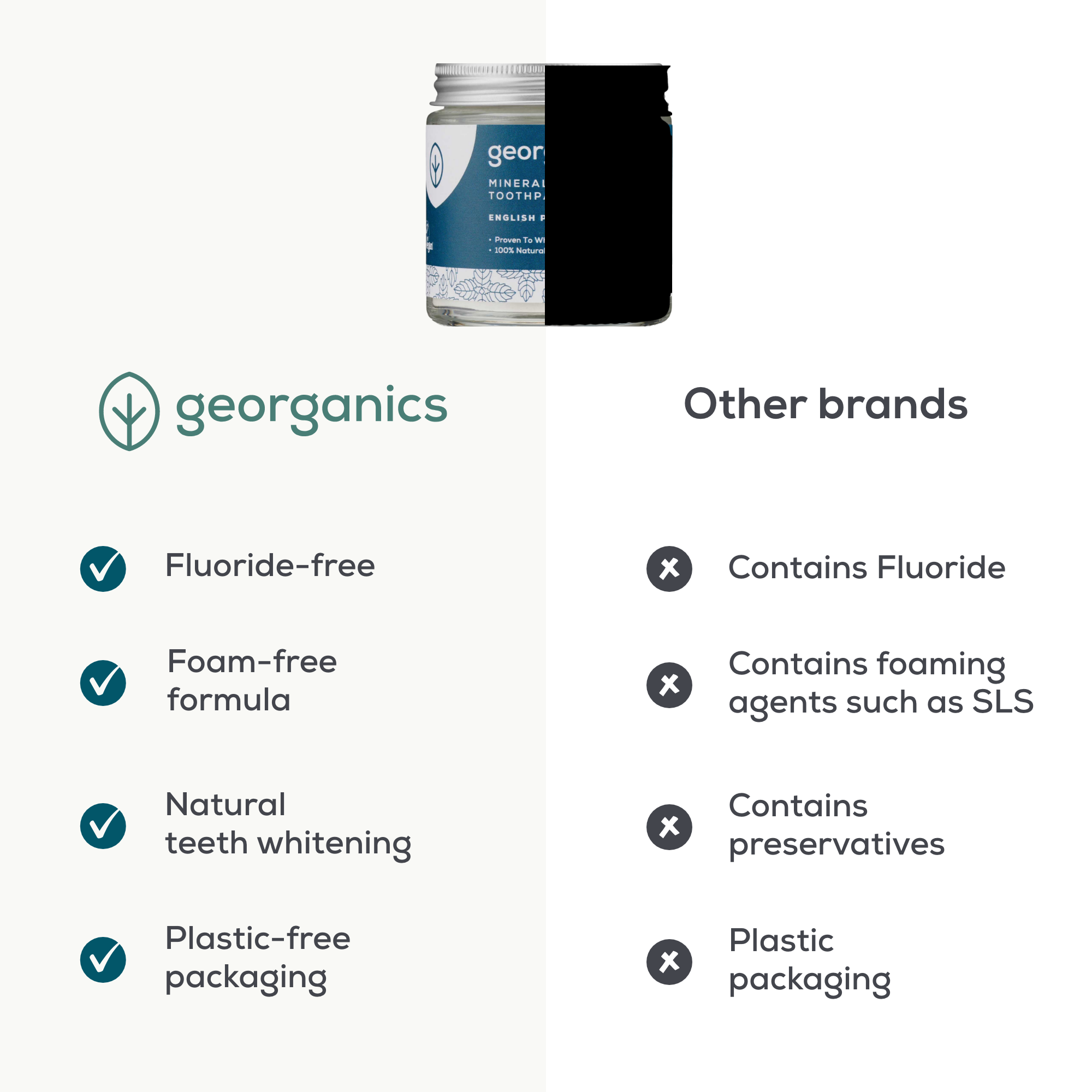 Whitening Mineral Toothpaste Powder - English Peppermint 