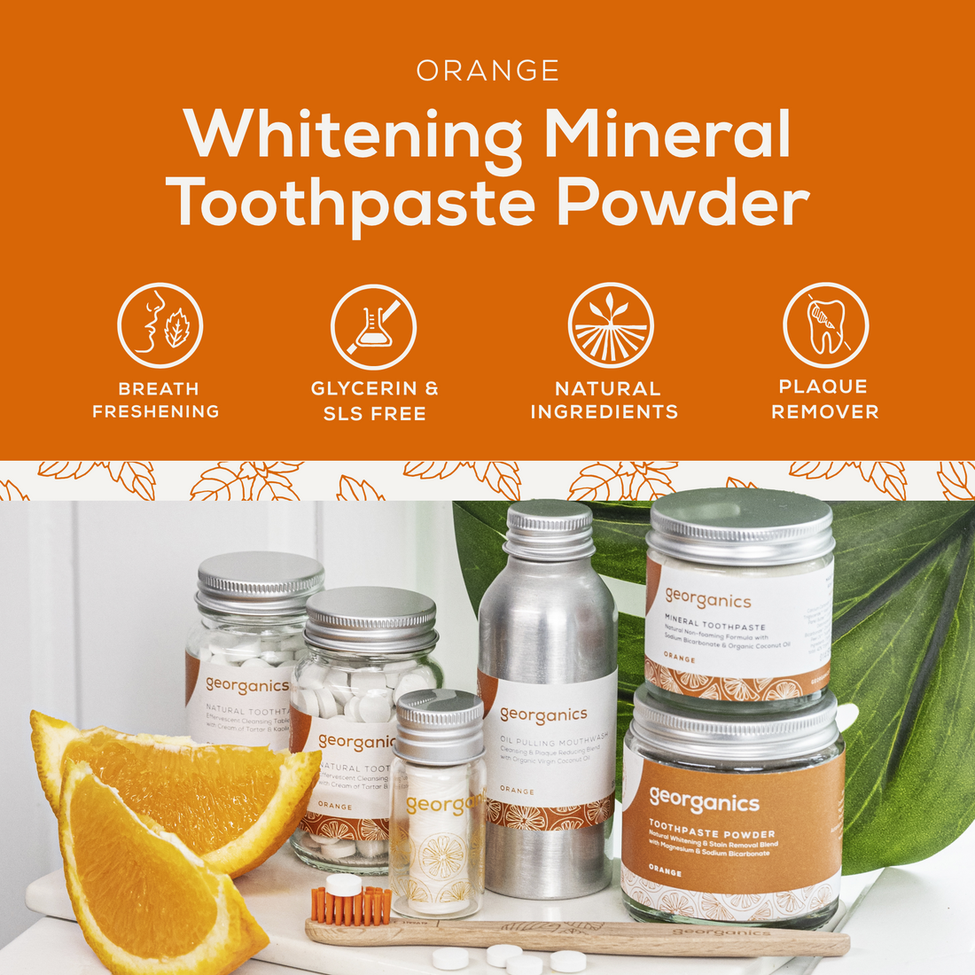 Whitening Mineral Toothpaste Powder - Orange