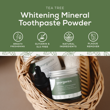 Whitening Mineral Toothpaste Powder - Tea Tree