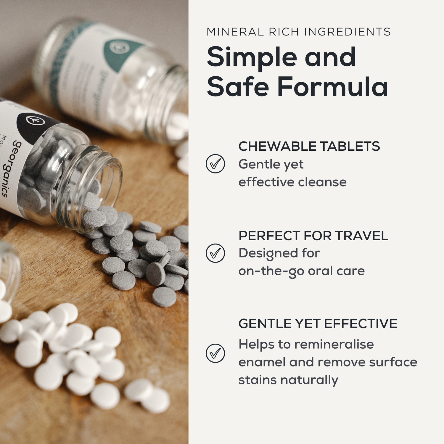 Natural Toothpaste Tablets - Activated Charcoal