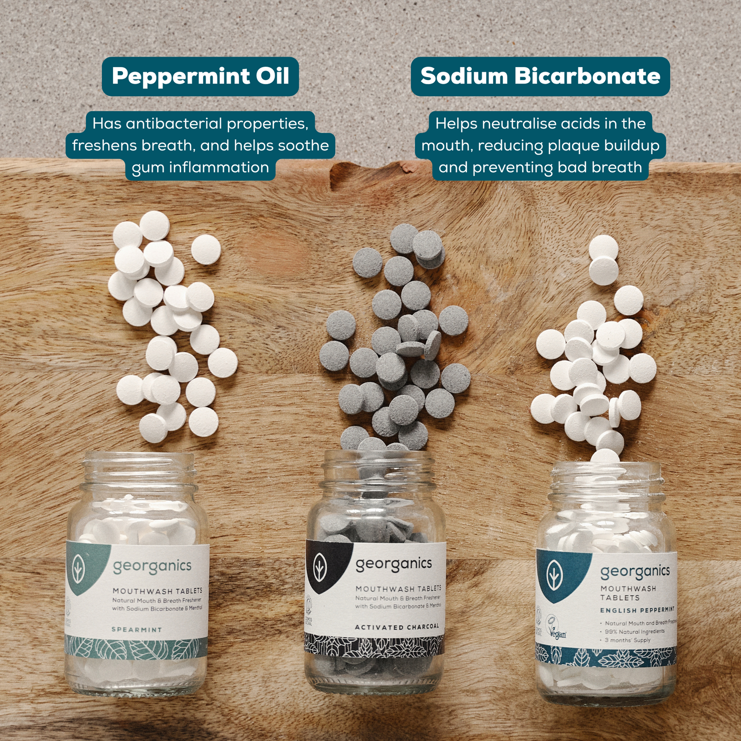 Natural Mouthwash Tablets - Peppermint