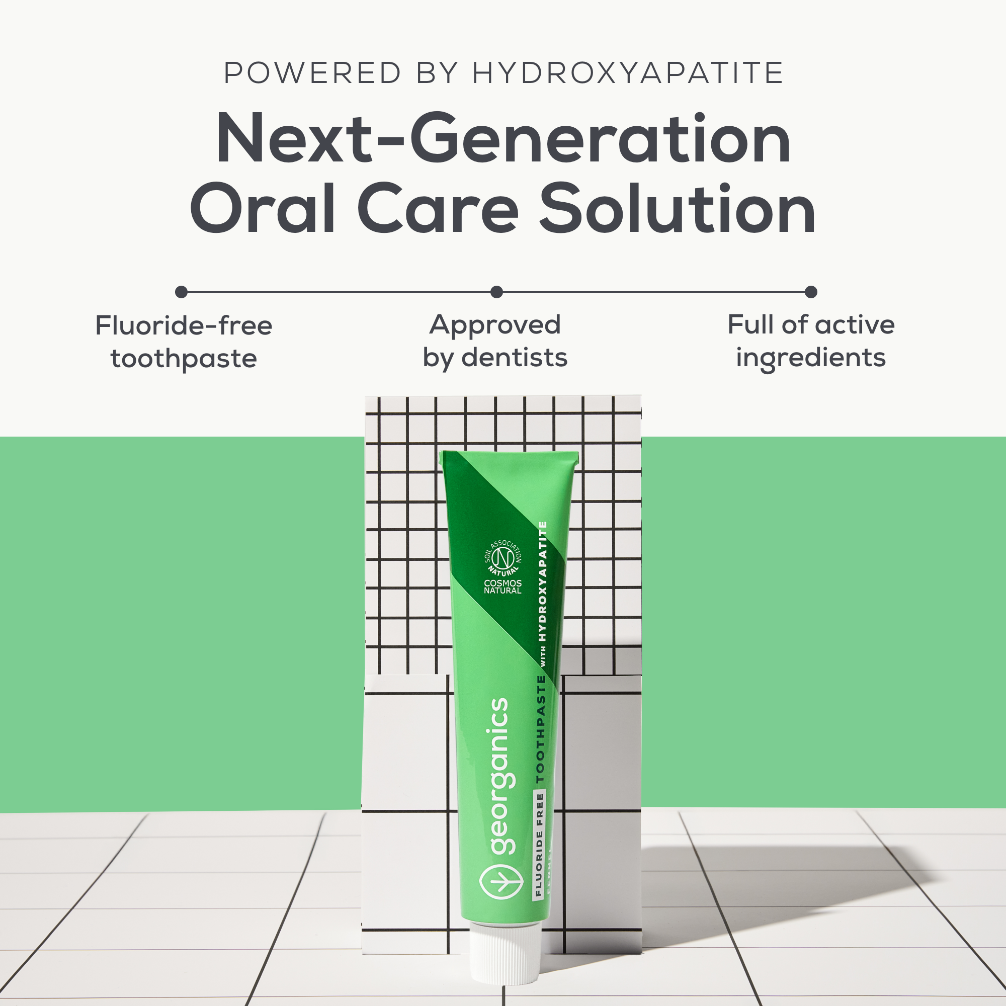 NEW - Toothpaste with Hydroxyapatite - Fennel - Fluoride Free