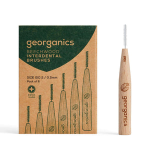 Beechwood Interdental Brushes - 6 units - ISO 2 (0.5mm)