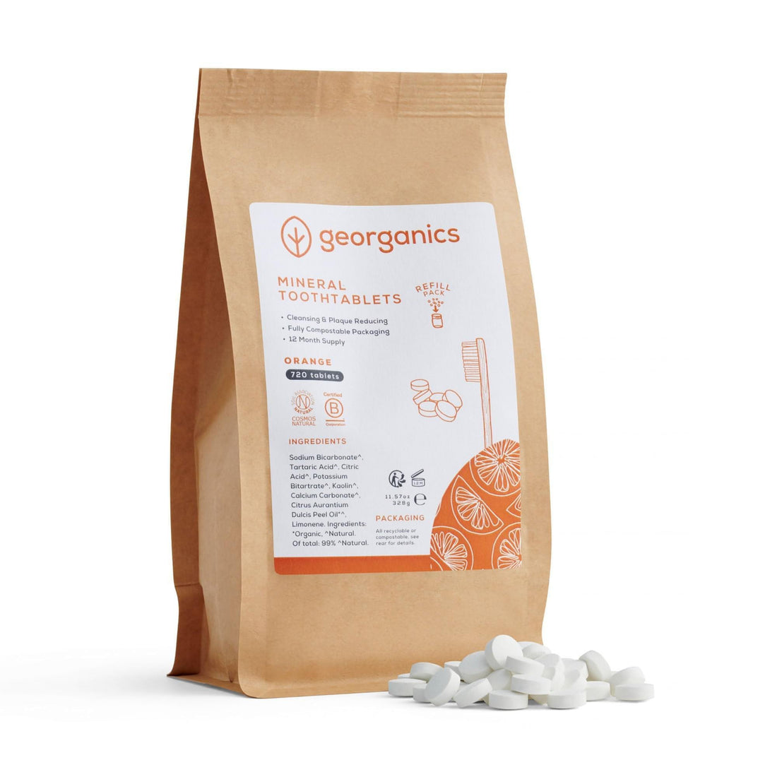 Mineral Toothtablets Refill - Orange