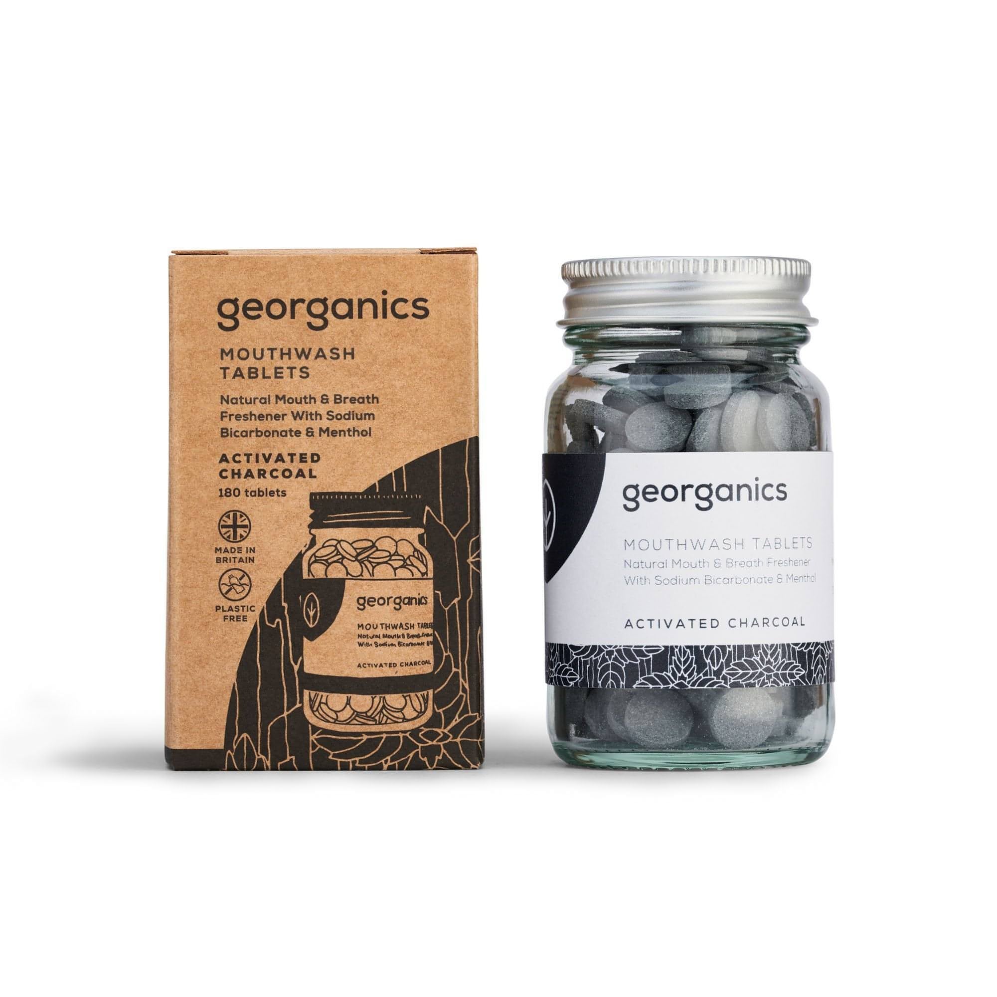 Mouthwash Tablets - Activated Charcoal - Georganics Oral Care